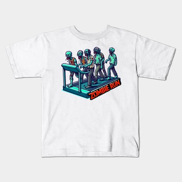 Zombie Run Kids T-Shirt by Rawlifegraphic